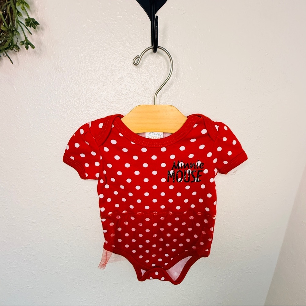 Disney Minnie Mouse Baby Girl Onesie with Tulle Skirt Size 6 Months